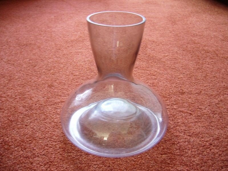 Mooie vaas voor Biedermeier van zwart getint glas nieuw, Ophalen of Verzenden, Overige kleuren, Glas