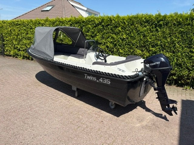 Twins 435 met Tohatsu 8 PK 4 Takt en  Buiskap, Overige merken, 2 m, Overige brandstoffen, 4 m