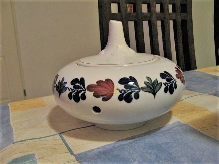 Boerenbont uienpot Boerenbond, Huis en Inrichting, Keuken | Servies, Gebruikt, Landelijk/Boerenbont, Ophalen of Verzenden, Schaal of Schalen