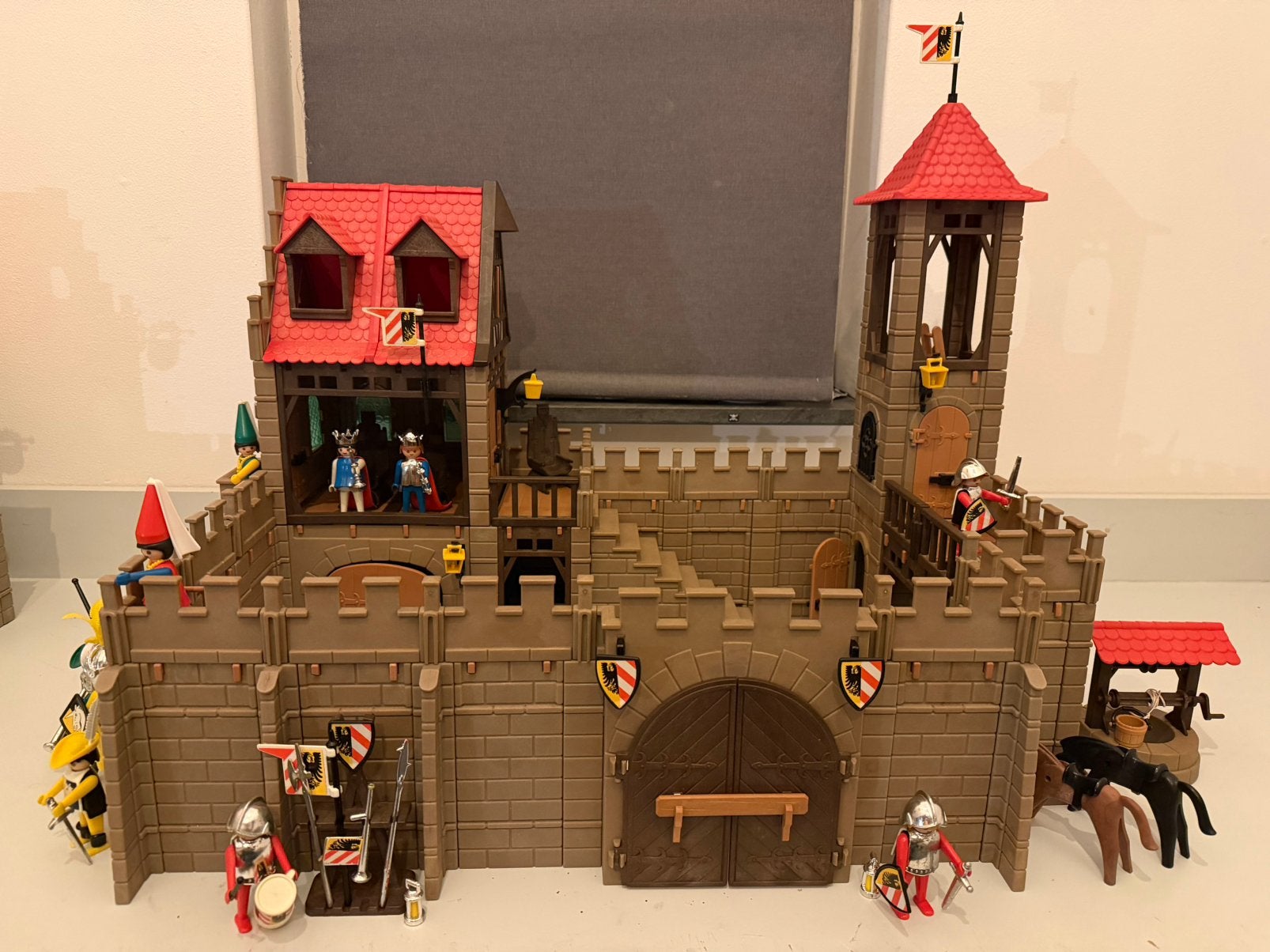 Playmobil vintage kasteel ridders hofnar 3450 + extra, Gebruikt, Complete set, Ophalen of Verzenden, Kasteel/Fort