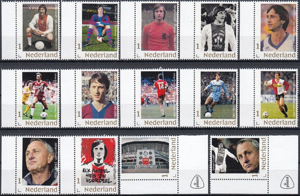 Nederland- Persoonlijke- Serie- 36 x Johan Cruijff- Compleet, Verzenden, Na 1940, Postfris