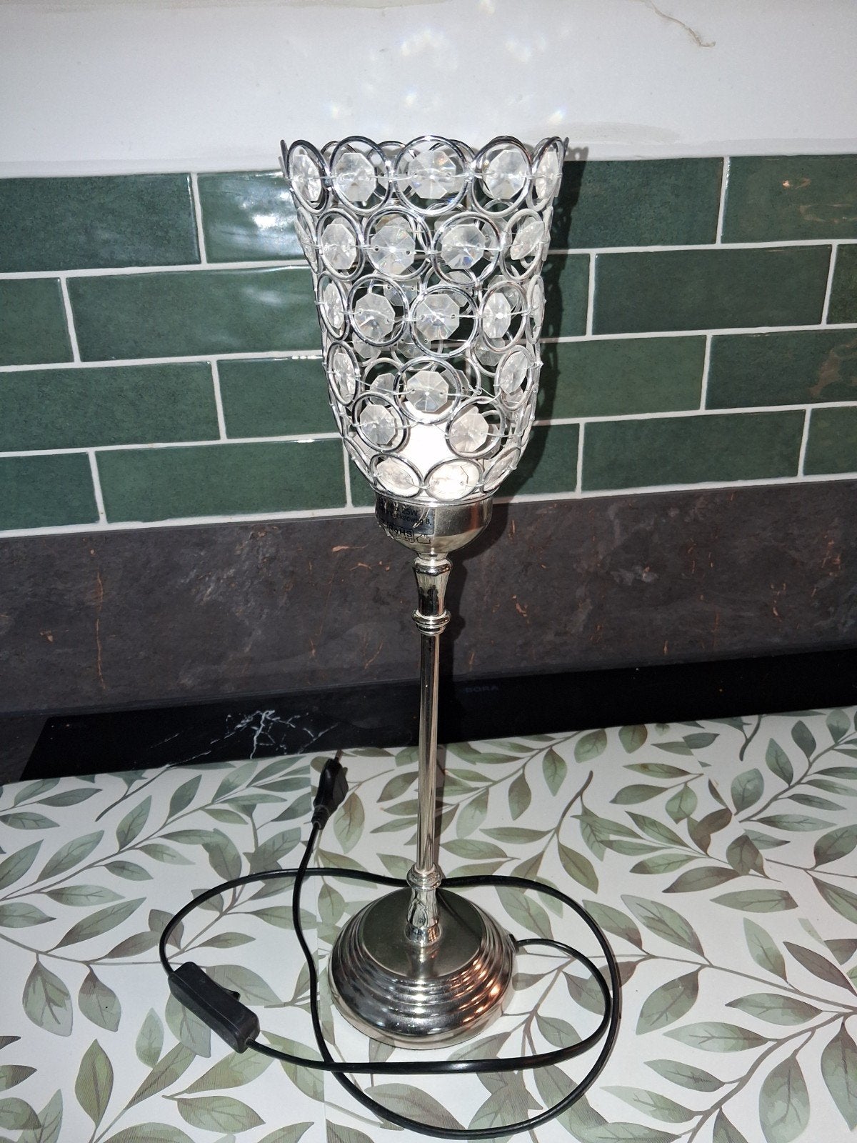 Elegante tafellamp met kristallen details, Ophalen