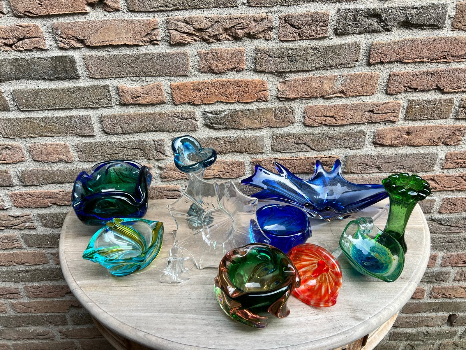 Collectie van 11Murano-stijl glazen objecten, Antiek en Kunst, Ophalen of Verzenden