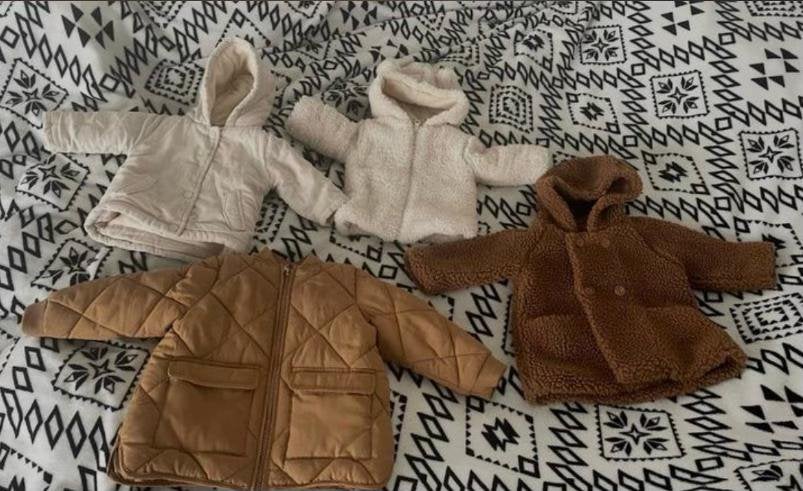 H&M Okerbruine Baby Jas Maat 74-80 6-12 maanden, Ophalen of Verzenden, Jongetje of Meisje, Jasje