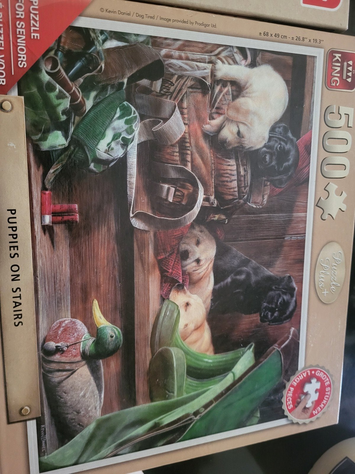 Twee complete legpuzzels: Puppy's en Winterboeket, Ophalen of Verzenden, 500 t/m 1500 stukjes, Gebruikt