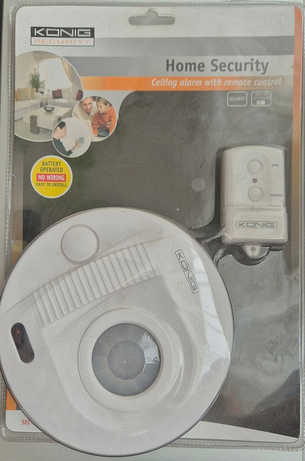 König Home Security Plafondalarm met Afstandsbediening, Beweging, Detector, Sensor of Melder, Draadloos, Nieuw