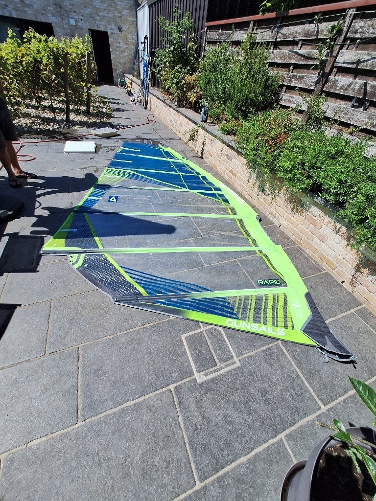 Surfzeil gunsails Rapid 7.9, Watersport en Boten, Windsurfen, Ophalen, Met draagtas, 6.5 m² tot 8 m², Zo goed als nieuw