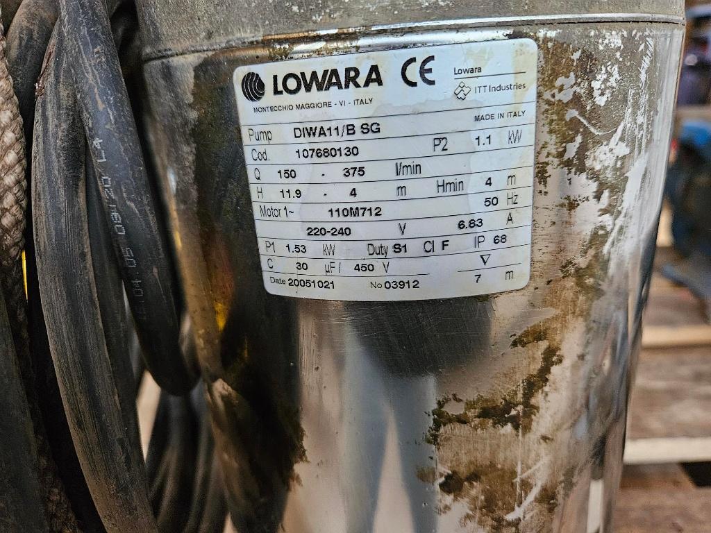 Dompelpomp Lowara, Ophalen of Verzenden, Gebruikt, Elektrisch, Dompelpomp