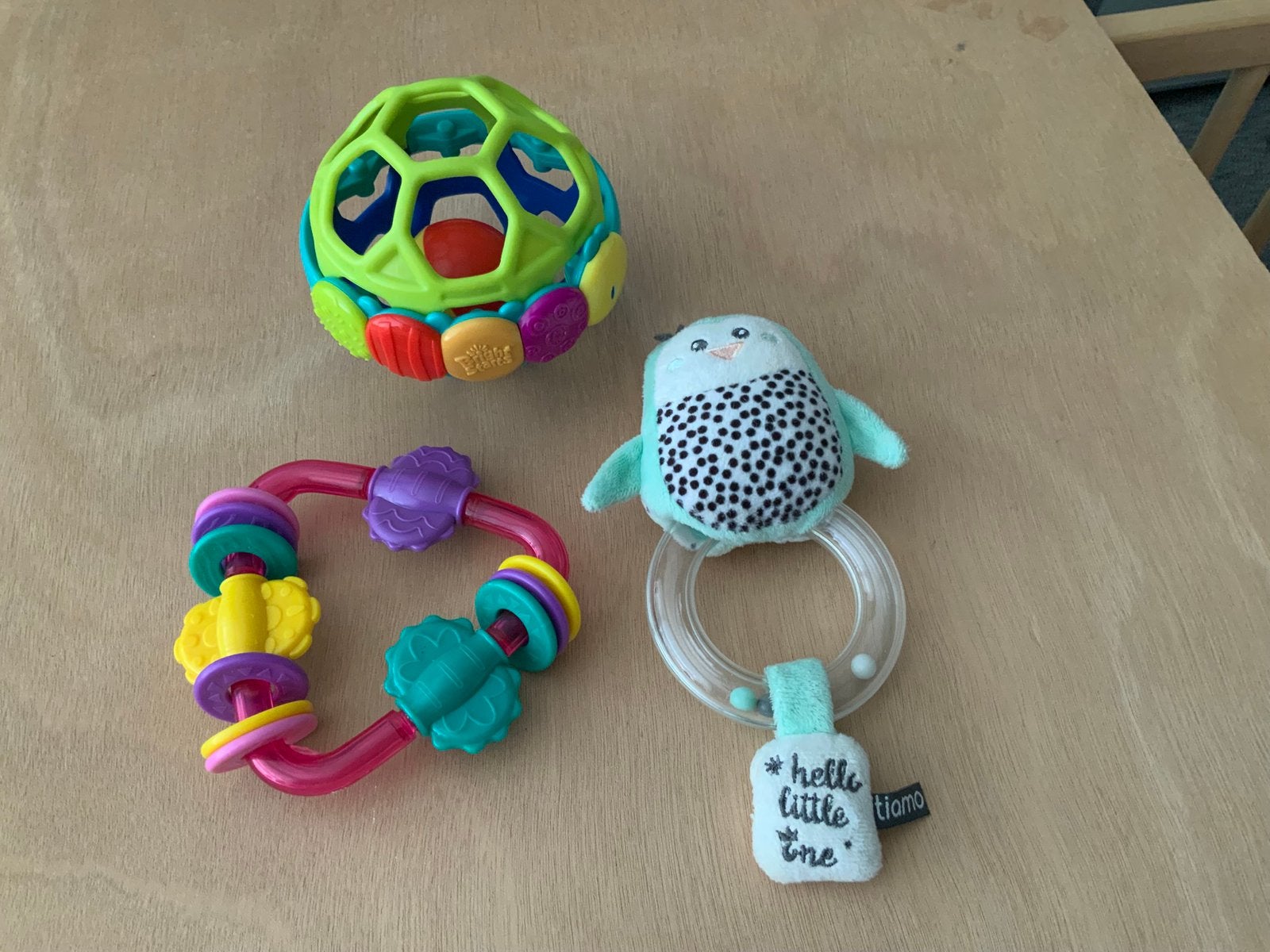 Drie leuke rammelaars in prima staat., Kinderen en Baby's, Ophalen of Verzenden, Zo goed als nieuw, Overige typen