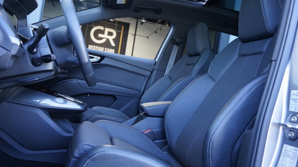 Audi Q4 e-tron 35 S-Line 55 kWh ACC|SONOS|MEMORY|HEADUP|PANO, Auto's, Audi, Achterwielaandrijving, Gebruikt, Zwart, Leder en Stof