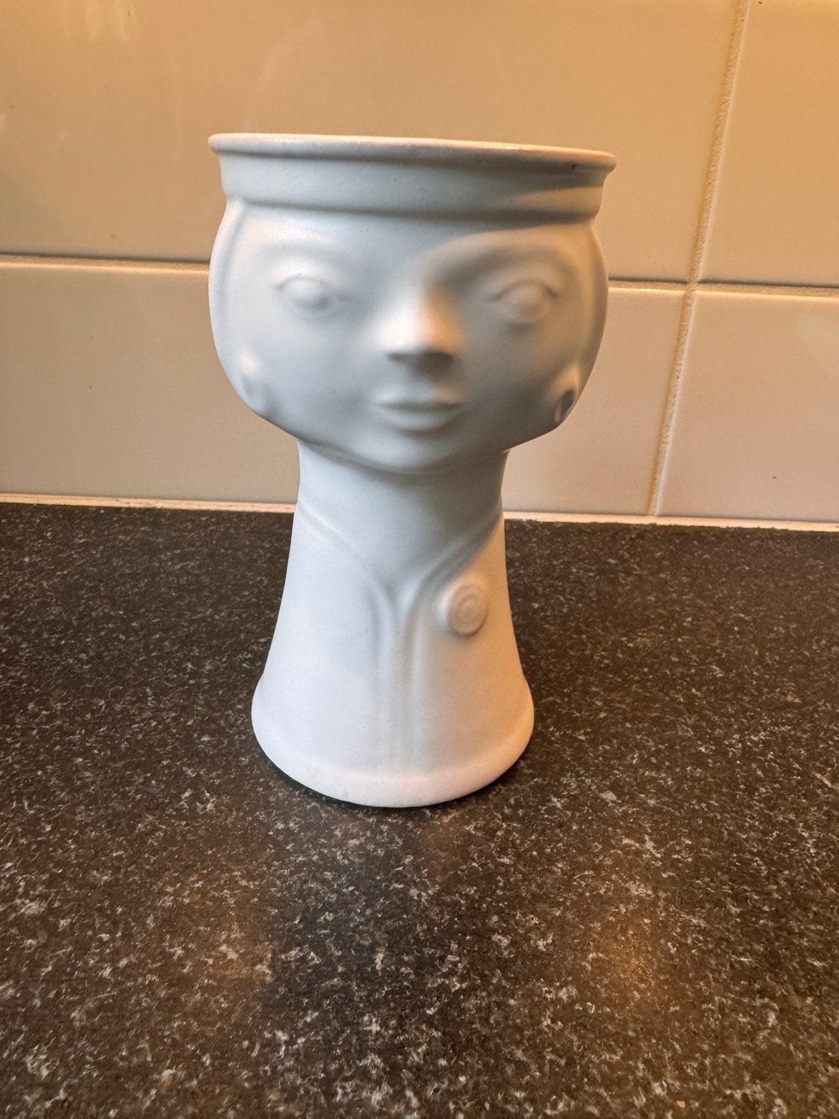 Vintage keramische vaas in de vorm van een hoofd, Ophalen