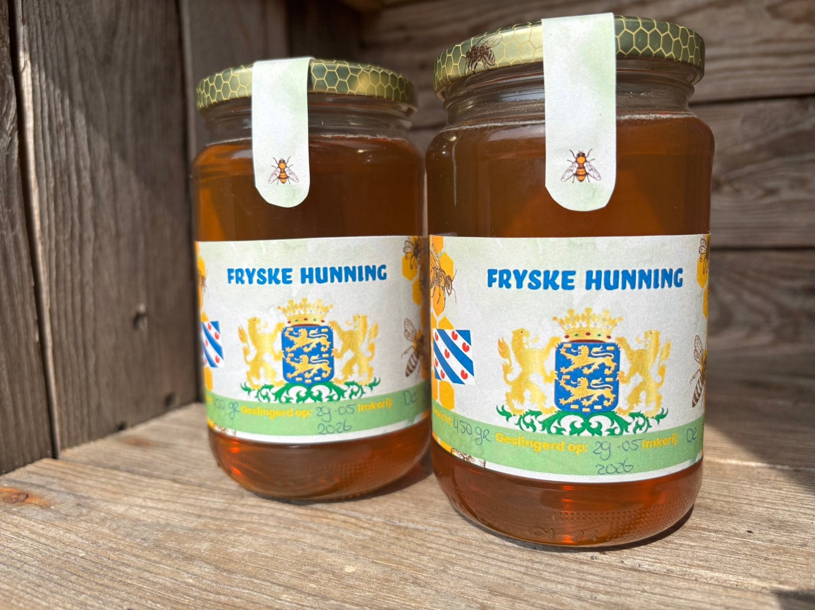 Fryske hunning van eigen hobbymatige imkerij 450 gram, Diversen, Ophalen