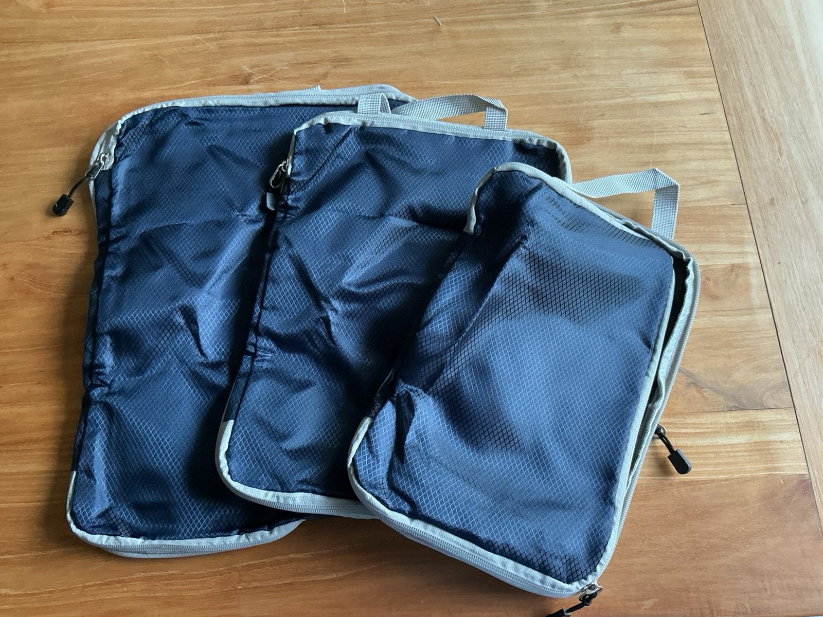 Koffer organisers - packing cubes - set van 3 met compressie, 30 cm of meer, Blauw, Ophalen of Verzenden, Nieuw