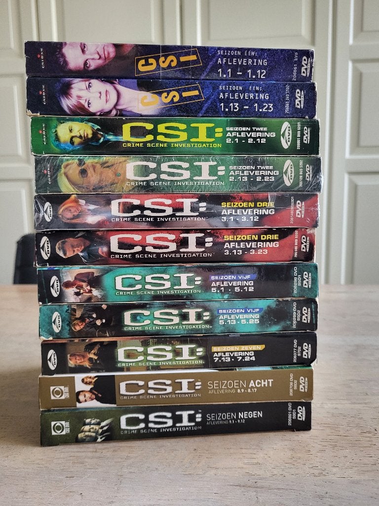 CSI Las Vegas seizoen 1,2,3,4,5,6,7,8,9 en seizoen 10 deel 1, Vanaf 12 jaar, Ophalen of Verzenden, Zo goed als nieuw, Actie en Avontuur