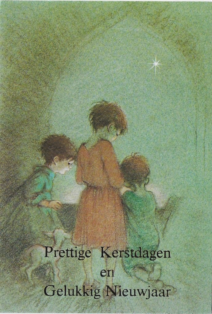 Prettige kerstdagen  Ansichtkaart uit 1984  (B5827 ), Ophalen of Verzenden, 1980 tot heden, Gelopen