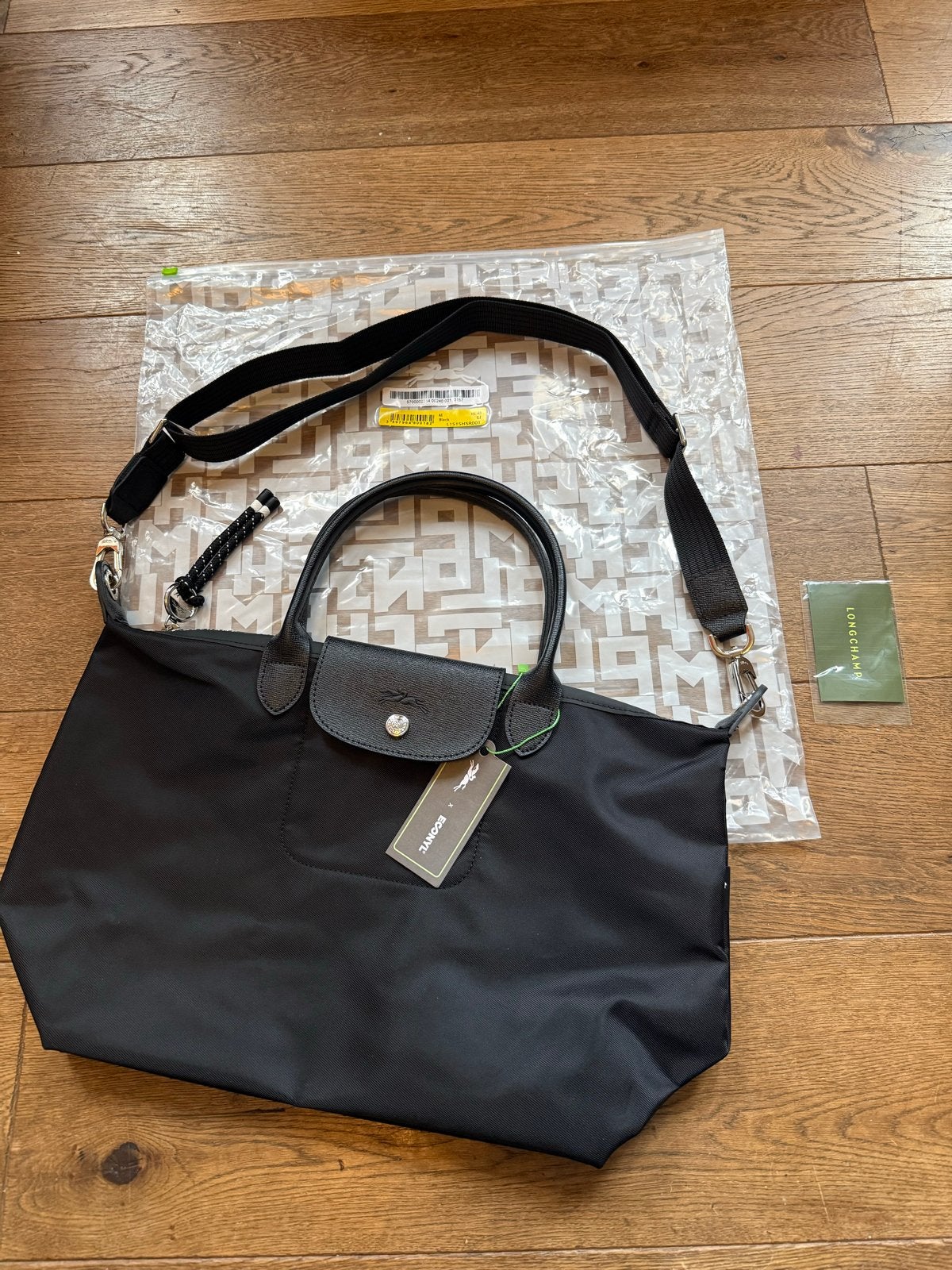 Longchamp Le Pliage Energy Handtas Zwart - Nieuw met labels, Ophalen of Verzenden, Nieuw, Zwart, Handtas