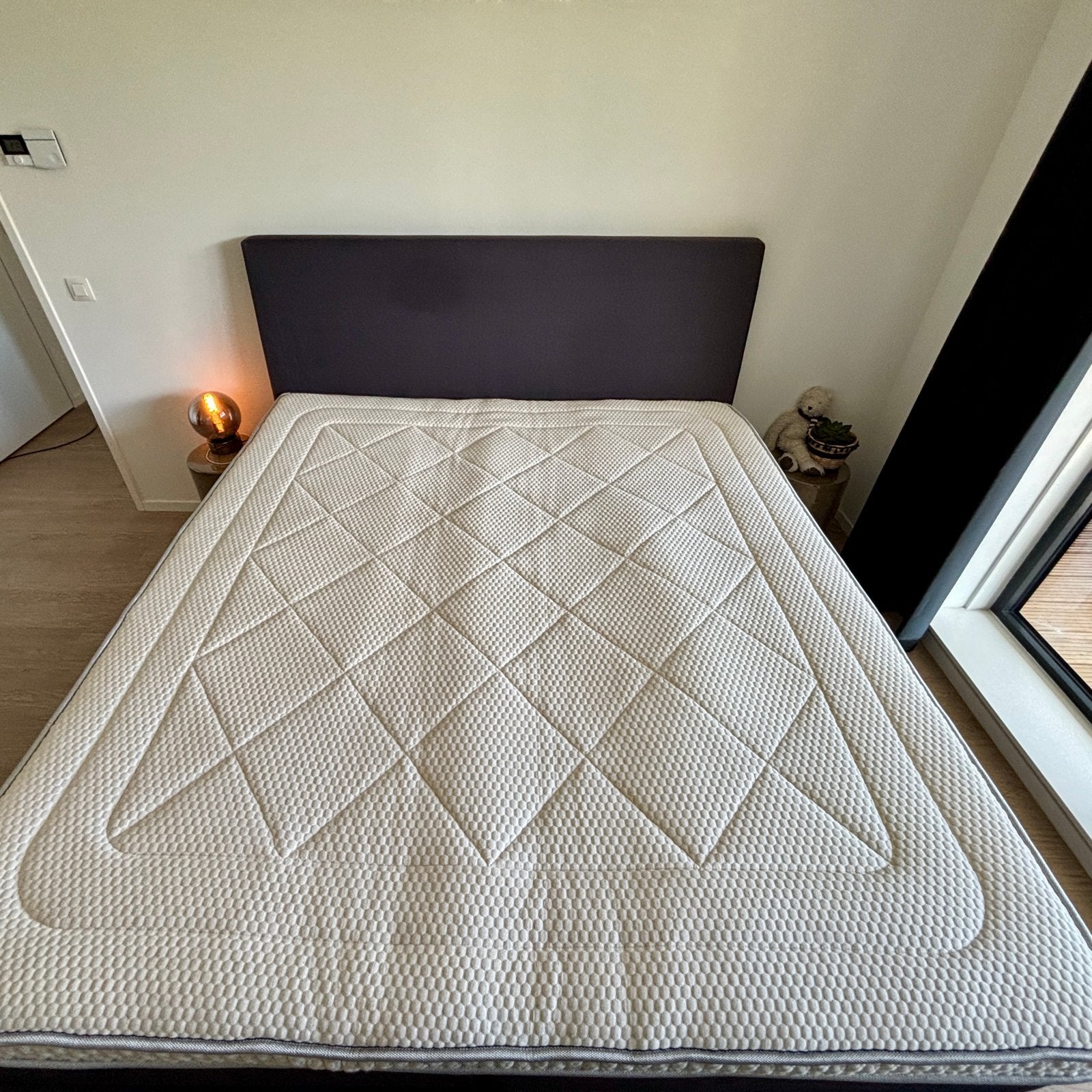 Swiss Sense Boxspring incl. Aeromax topper, Ophalen, Gebruikt, Blauw, Tweepersoons