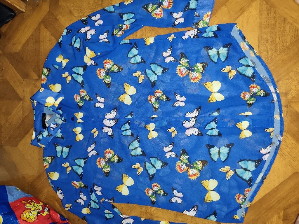 Perla Nera blouse vlinders maat 40, Blauw, Ophalen of Verzenden, Zo goed als nieuw, Maat 38/40 (M)