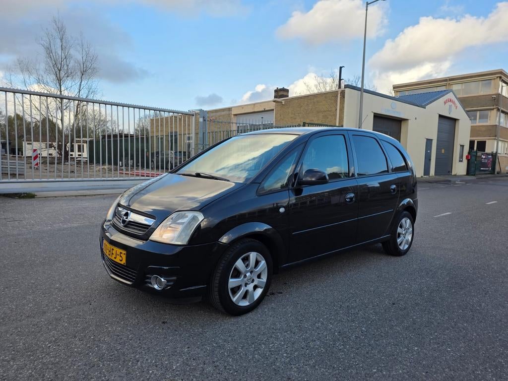 Opel Meriva 1.4 16V 2008 Zwart, Auto's, Voorwielaandrijving, Zwart, 4 cilinders, Zwart