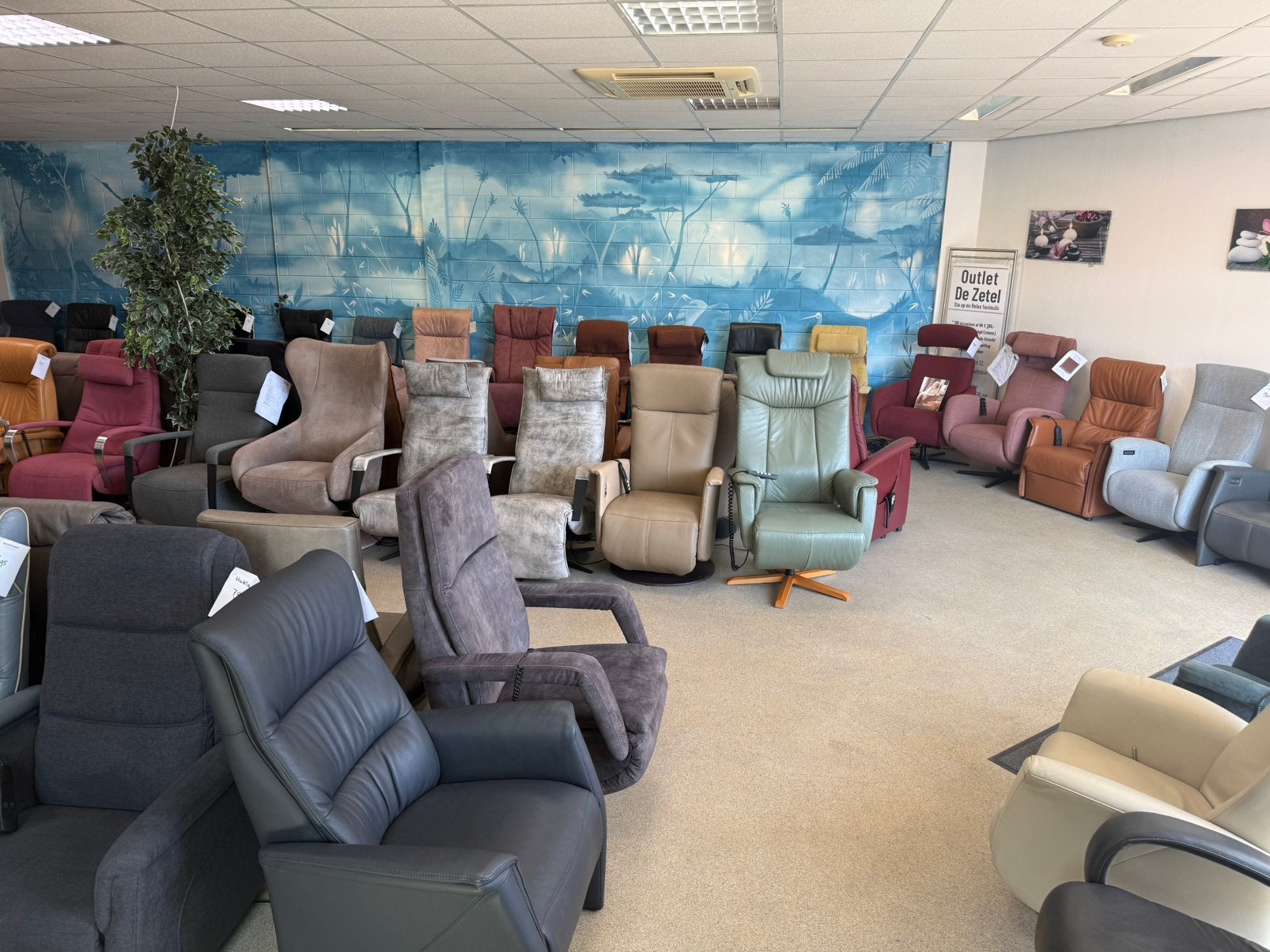 Outlet Sta op relax stoel relaxfauteuil direct leverbaar