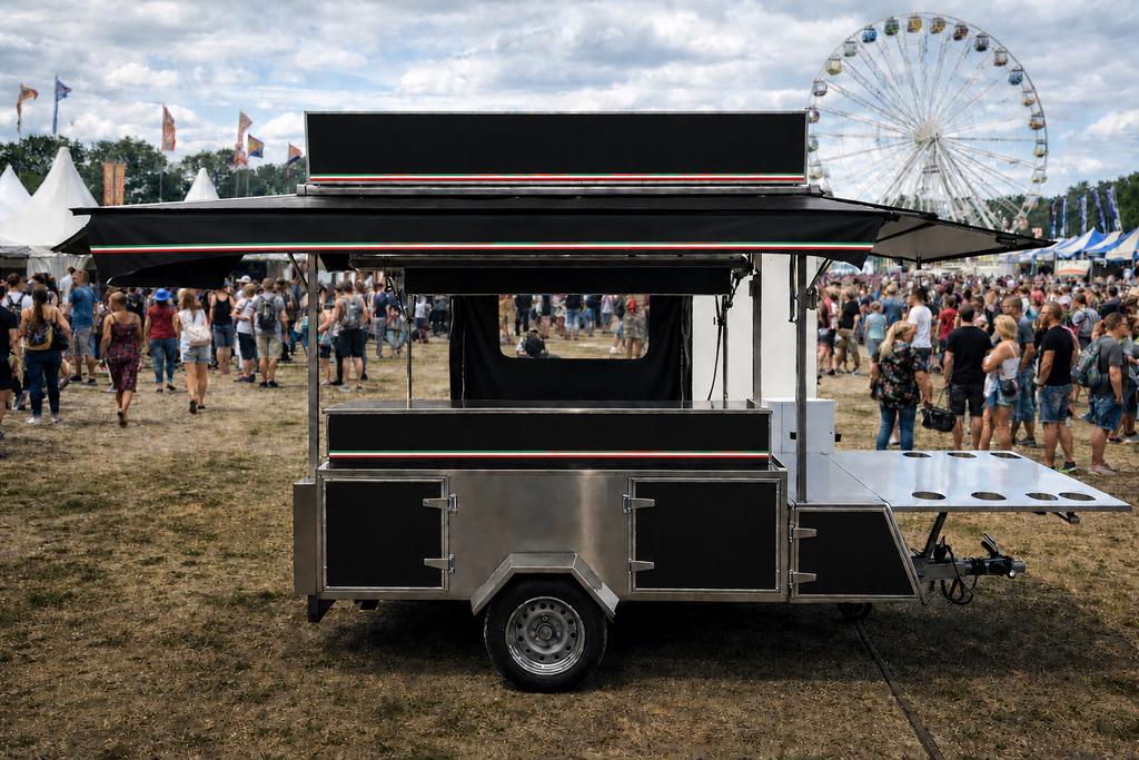 Complete aanpasbare verkoopwagen met rvs interieur, Ophalen