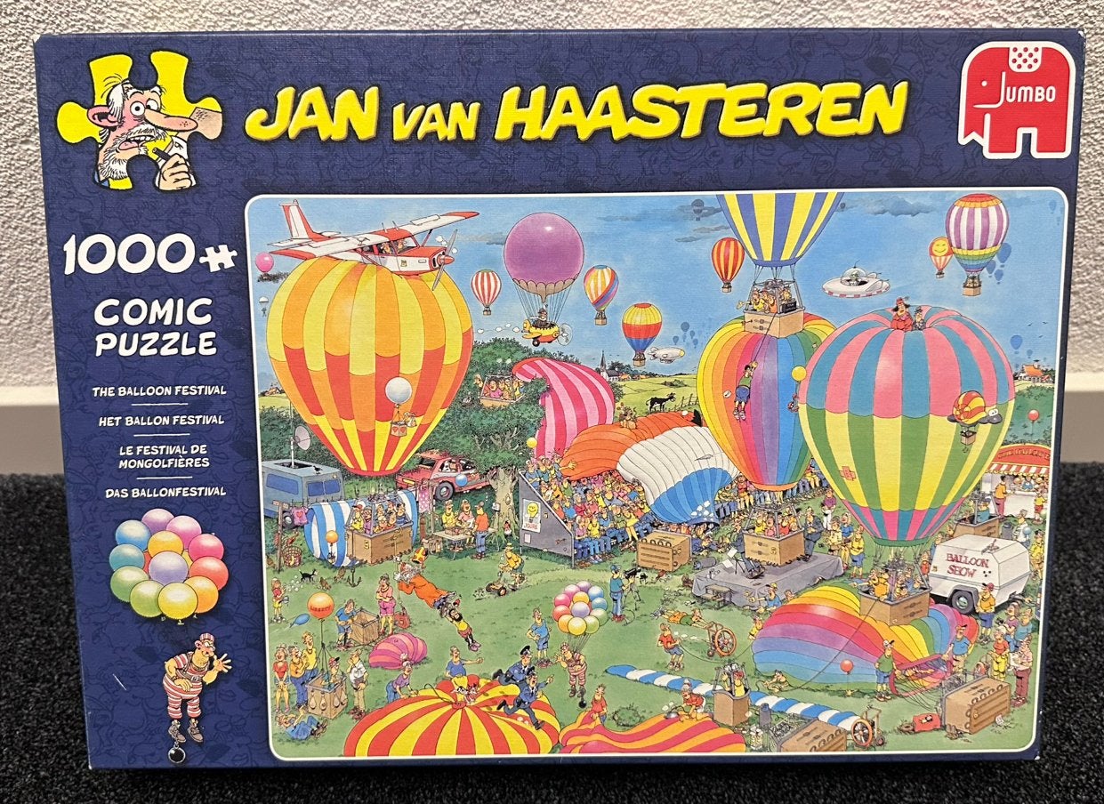 Jan van Haasteren puzzel HET BALLON FESTIVAL 1000 stukjes, Ophalen of Verzenden, 500 t/m 1500 stukjes, Zo goed als nieuw, Legpuzzel