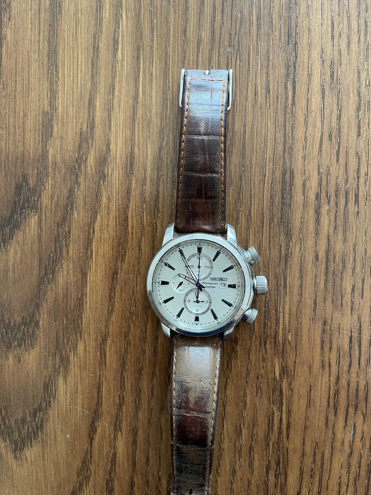 Heren horloge seiko, defect, Ophalen, Zo goed als nieuw, Staal, Seiko