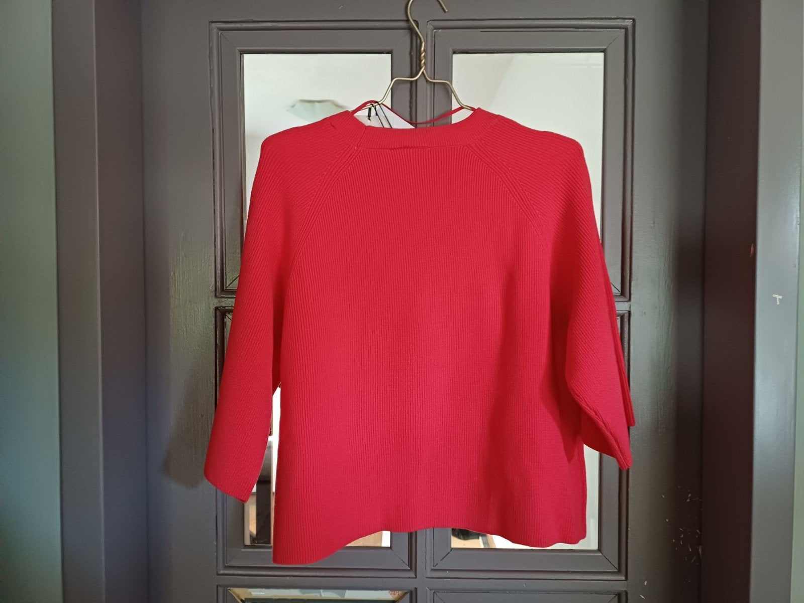 Gebreide trui in koraalrood mt L nieuw met kaartje, Kleding | Dames, Overige kleuren, Domani, Maat 42/44 (L), Nieuw