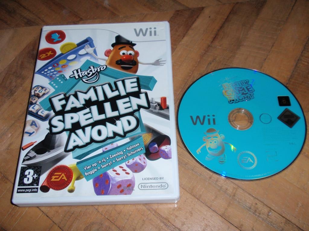 Nintendo Wii Spel Hasbro Familie Spellen Avond, Spelcomputers en Games, Games | Nintendo Wii, Ophalen of Verzenden, Zo goed als nieuw