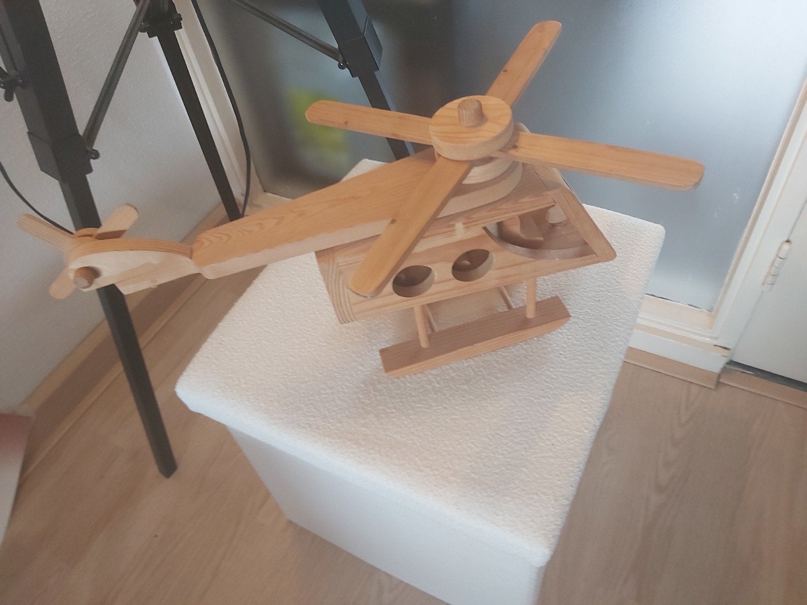 Houten Helikopter Speelgoed of Decoratie, Ophalen of Verzenden