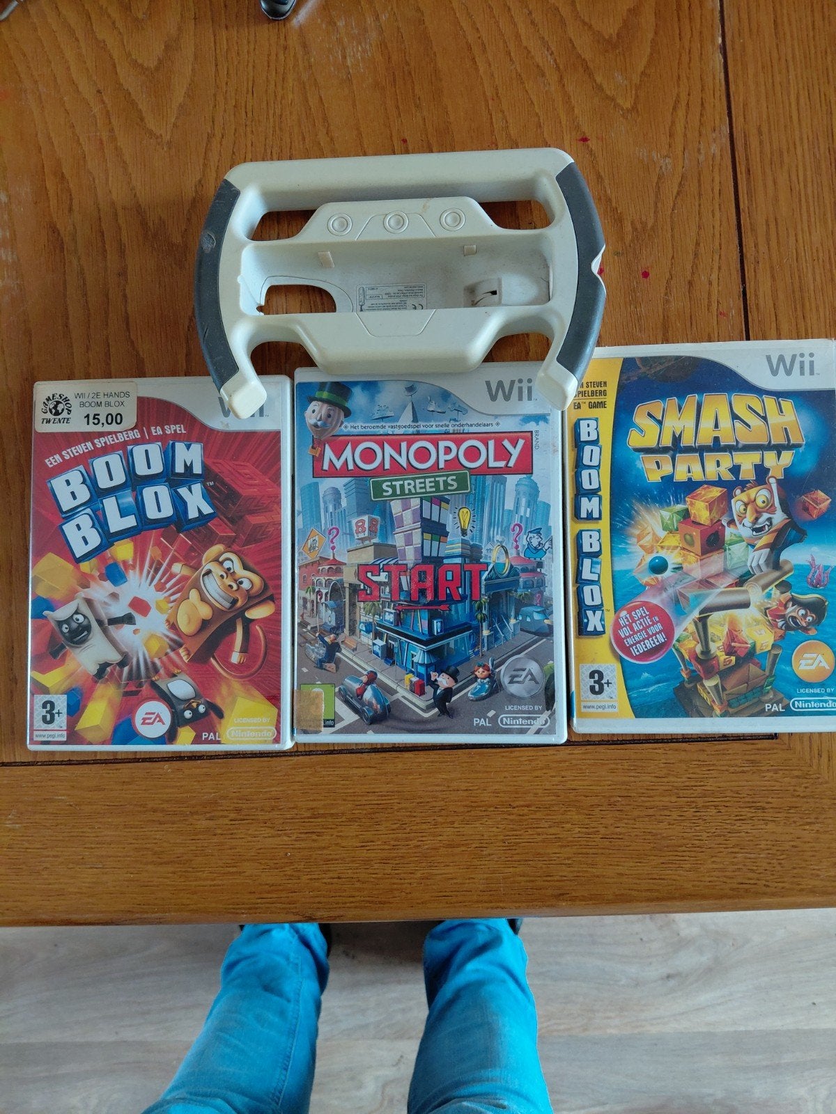 wii spellen en stuurtje, Zo goed als nieuw, Ophalen, Avontuur en Actie, 3 spelers of meer