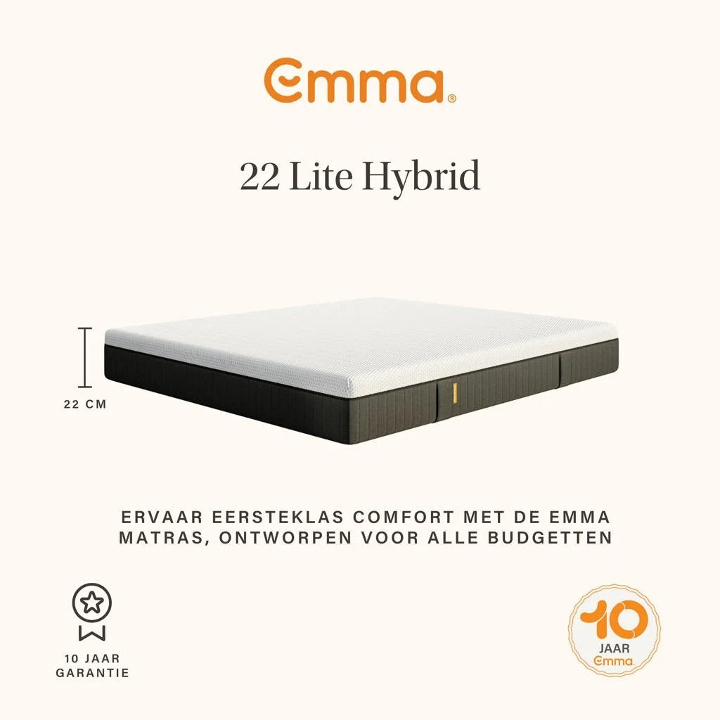 Emma Original V2 Lite matras 140x200 bed waterdicht hoes, Ophalen, Nieuw, Eenpersoons, 140 cm