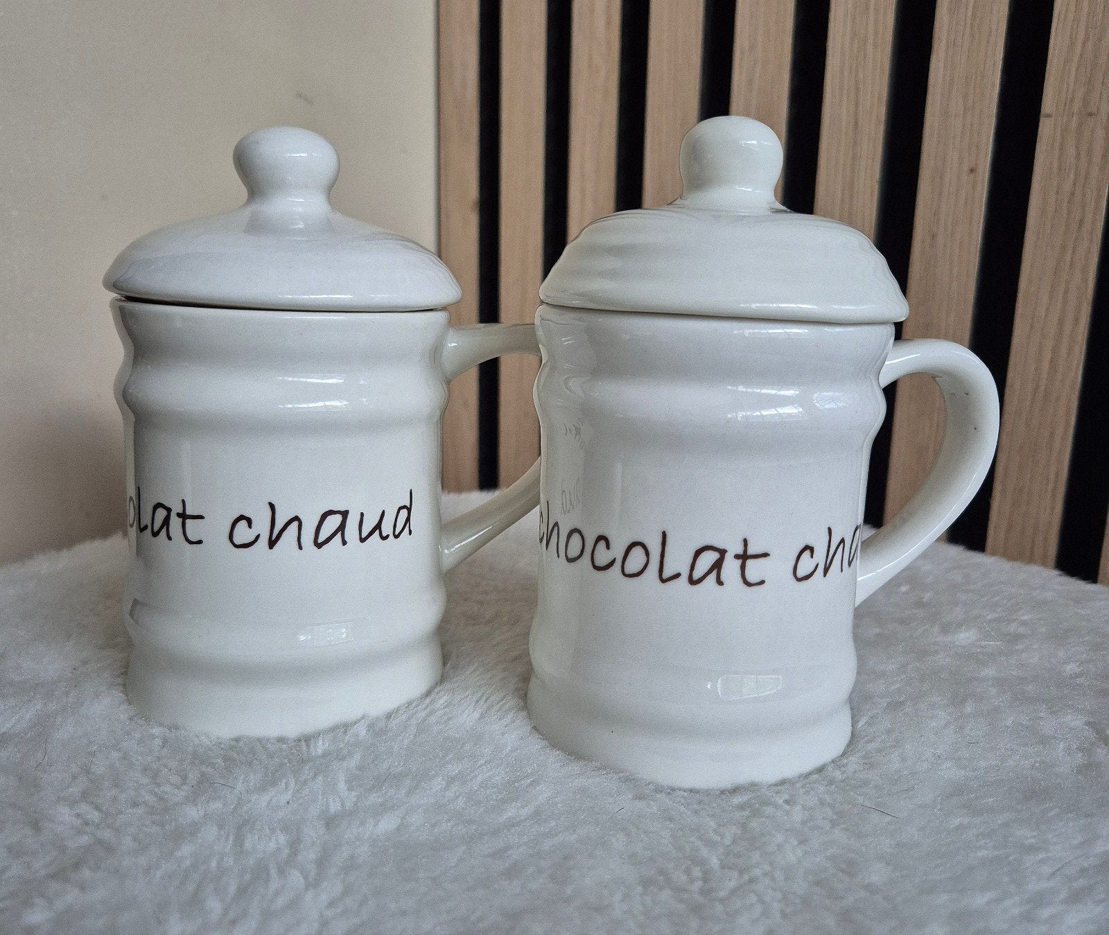 2 Rivièra Maison warme chocolademelk mokken, Huis en Inrichting, Keuken | Servies, Ophalen of Verzenden, Zo goed als nieuw, Overige stijlen