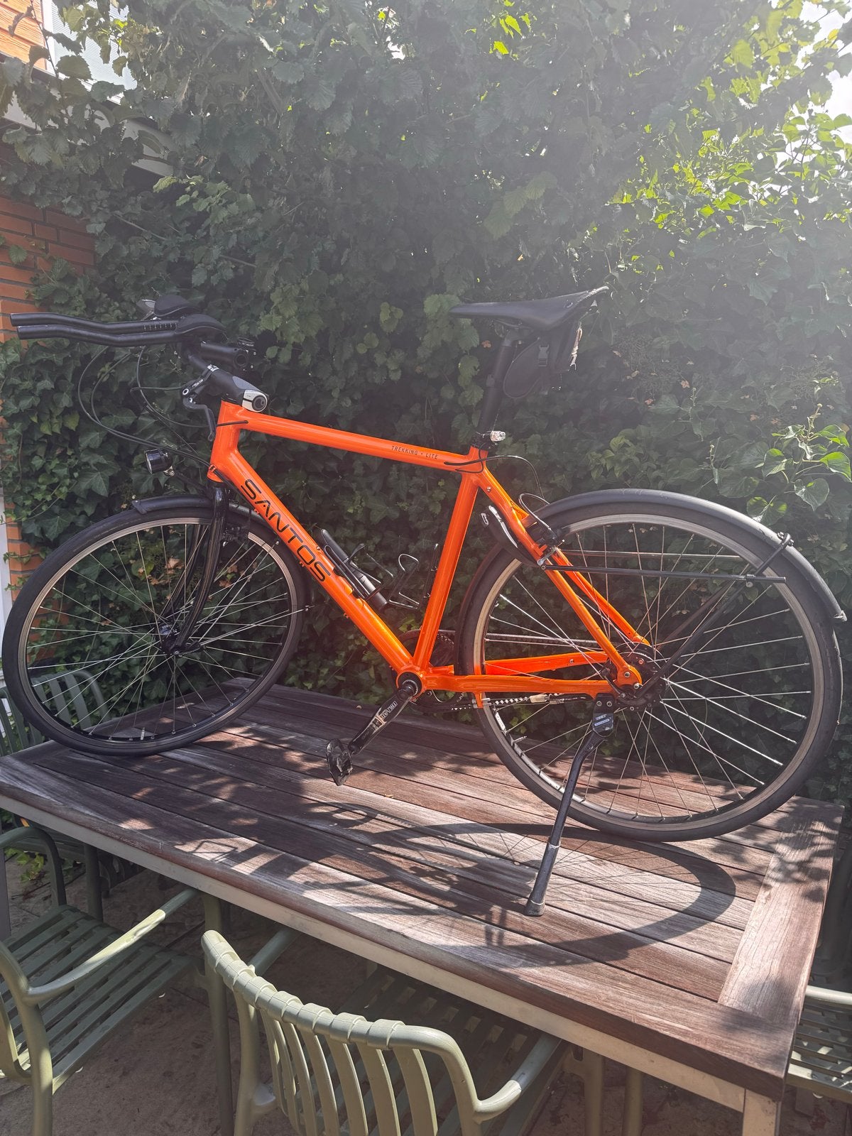 Santos Trekking Lite - Oranje toerfiets maat 53, Fietsen en Brommers, Gebruikt, Velgrem, 53 tot 57 cm, Ophalen