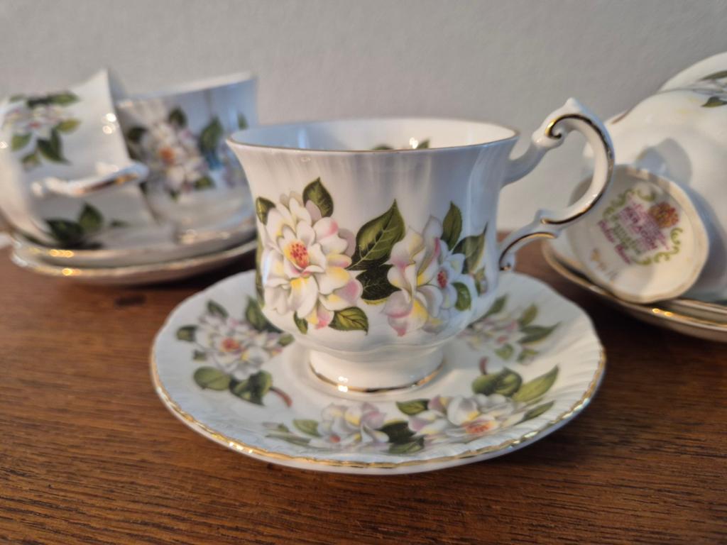 Paragon, fine bone China, 6 kop en schotel Carmelia, Ophalen of Verzenden