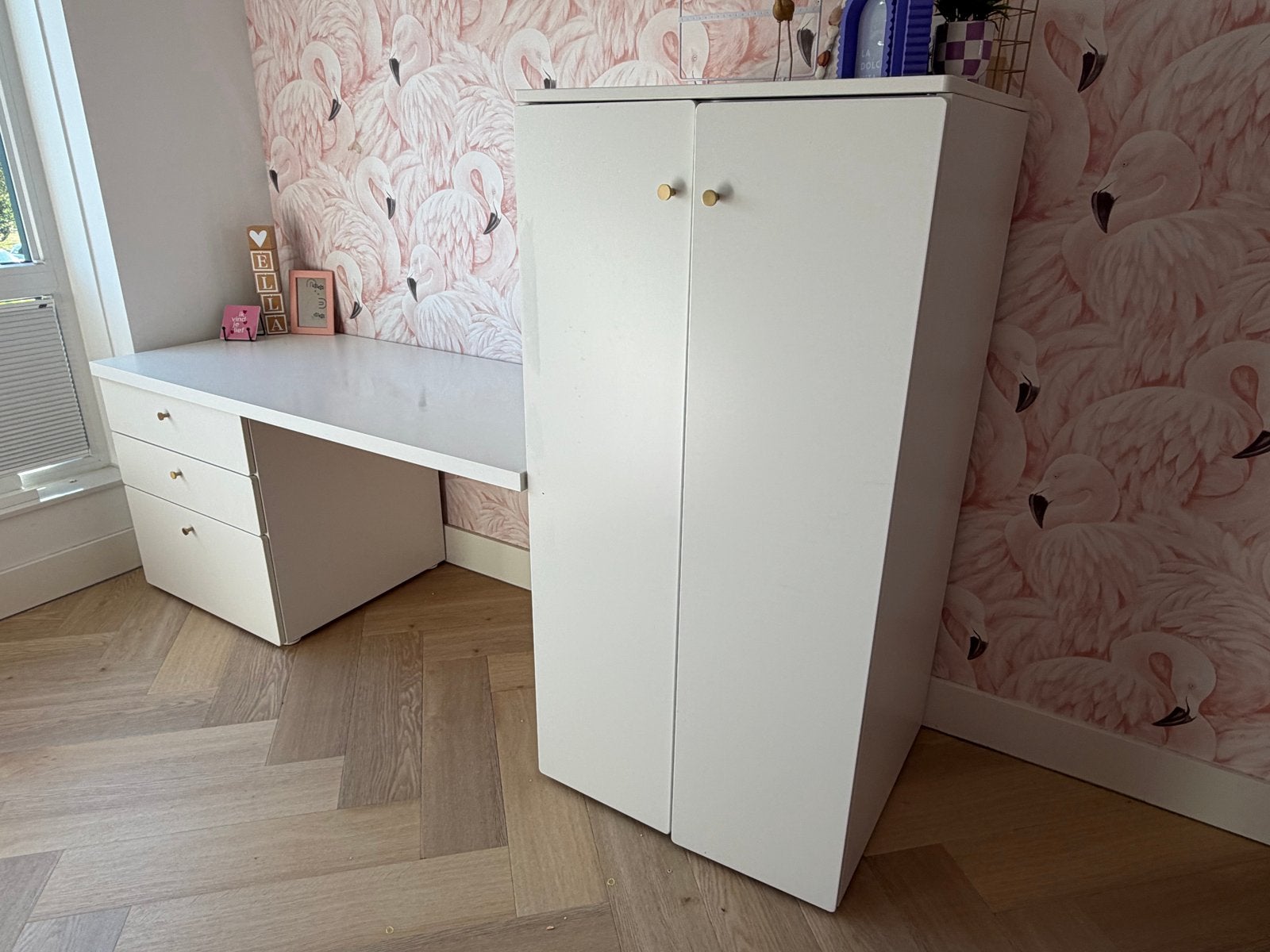 Kinder bureau, Ophalen, Gebruikt, Met lades, Spaanplaat of MDF