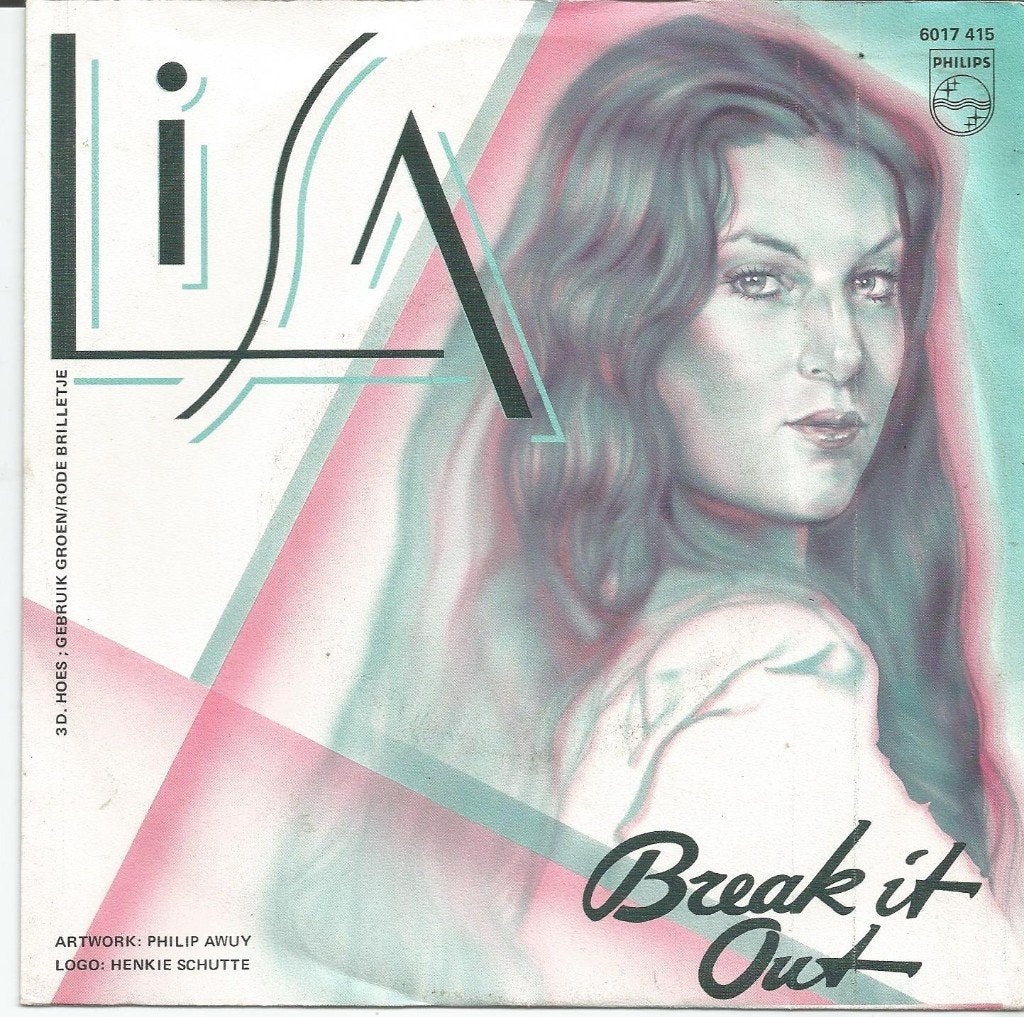 Lisa : Break It Out (1982), Gebruikt, Fotohoes, 7 inch, Ophalen of Verzenden
