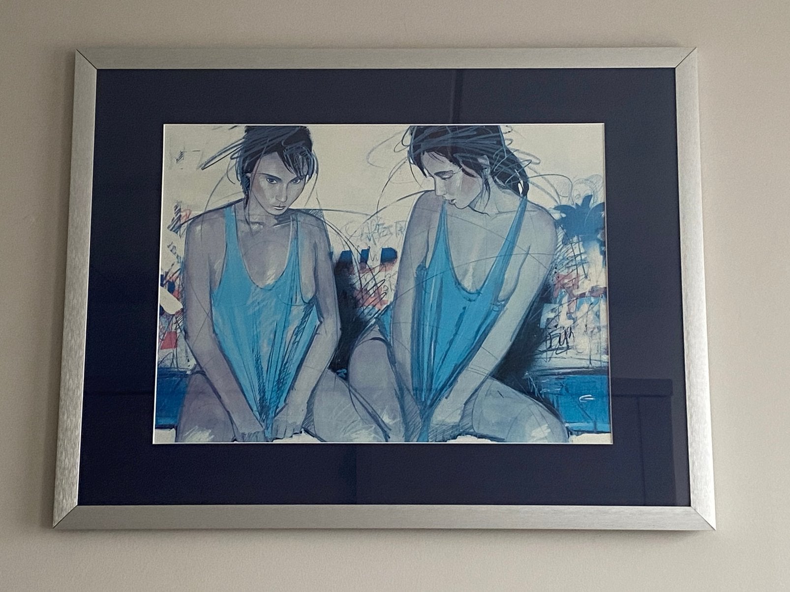 Modern poster Aziatische meisjes 85x65 cm, Antiek en Kunst, Kunst | Schilderijen | Klassiek, Ophalen of Verzenden
