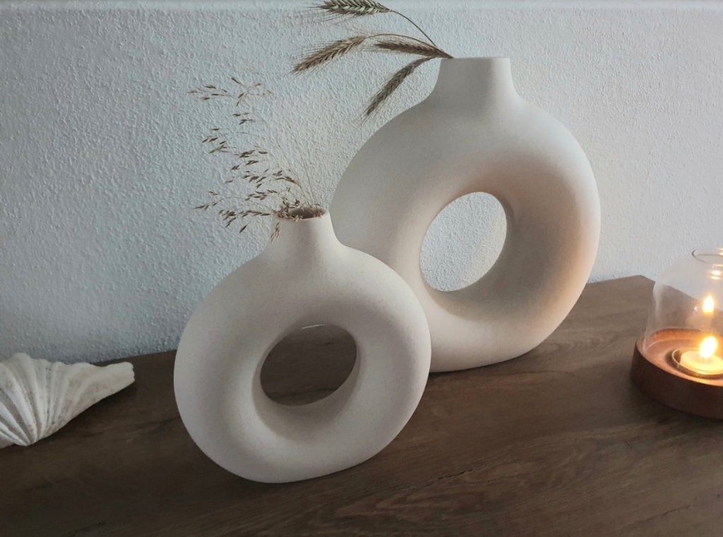 H&M Home set donutvazen, Ophalen, Zo goed als nieuw, Beige, Steen/keramiek