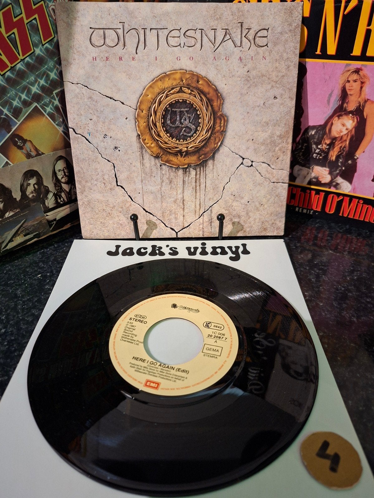 Whitesnake - Here I Go Again (Edit)   1984/4, Cd's en Dvd's, Gebruikt, 7 inch, Ophalen of Verzenden, Beschermende buitenhoes