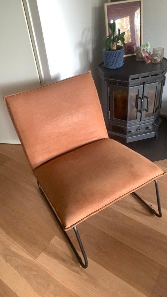 Loungestoel, Huis en Inrichting, Stoelen, Ophalen, Zo goed als nieuw, Metaal, Eén