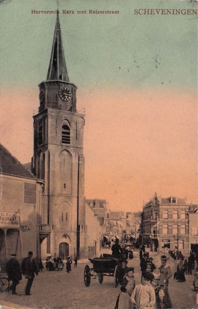 702-350-031 Hervormde Kerk Met Keizerstraat Scheveningen, Verzenden, Voor 1920, Zuid-Holland
