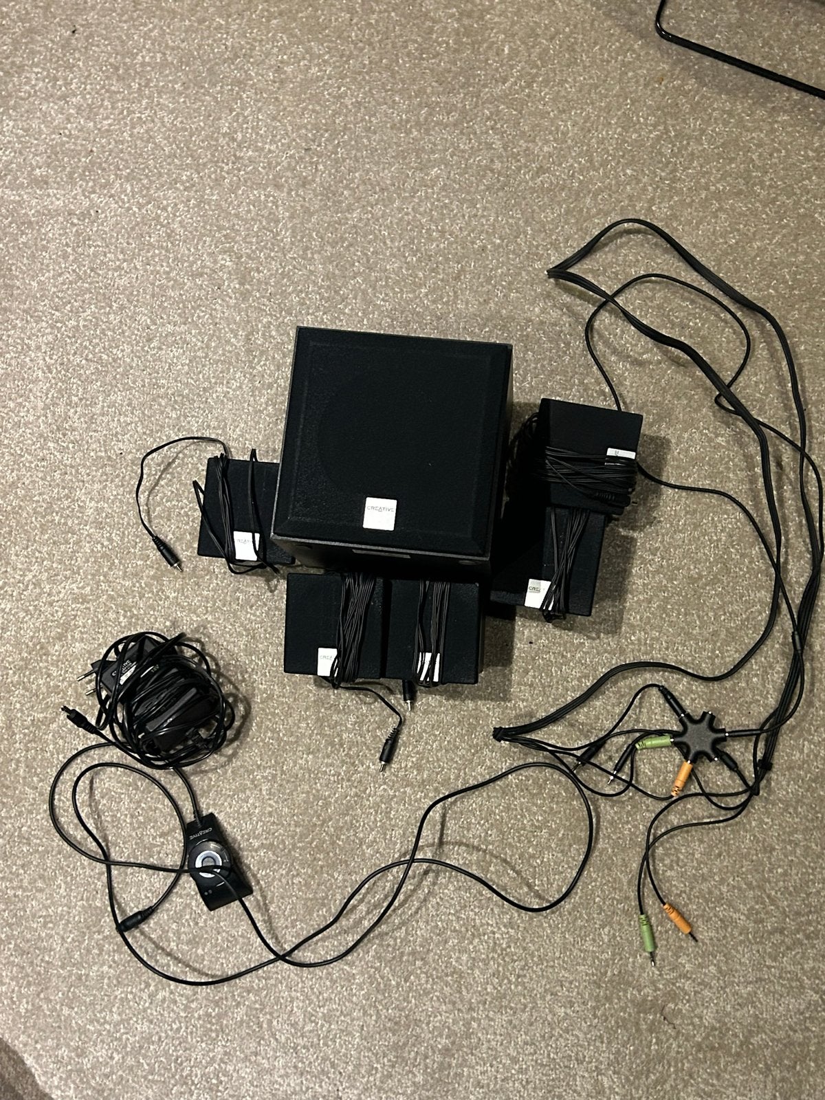 Creative Inspire 5.1 5100 Surround Sound Luidsprekersysteem, Ophalen of Verzenden, Gebruikt, Audiokanaal 5.1