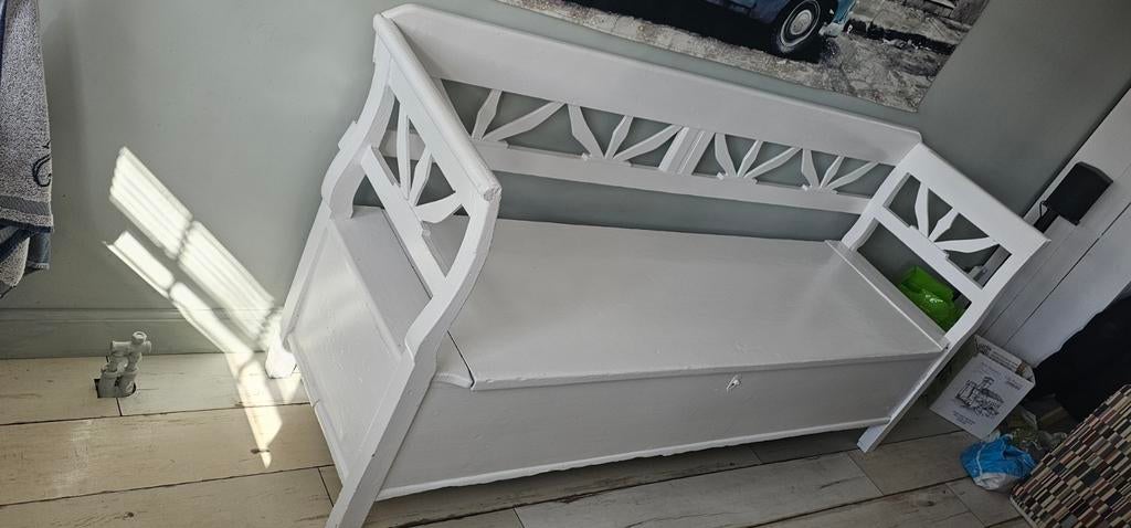 Eet tafel bank vintage, Antiek en Kunst, Verzenden