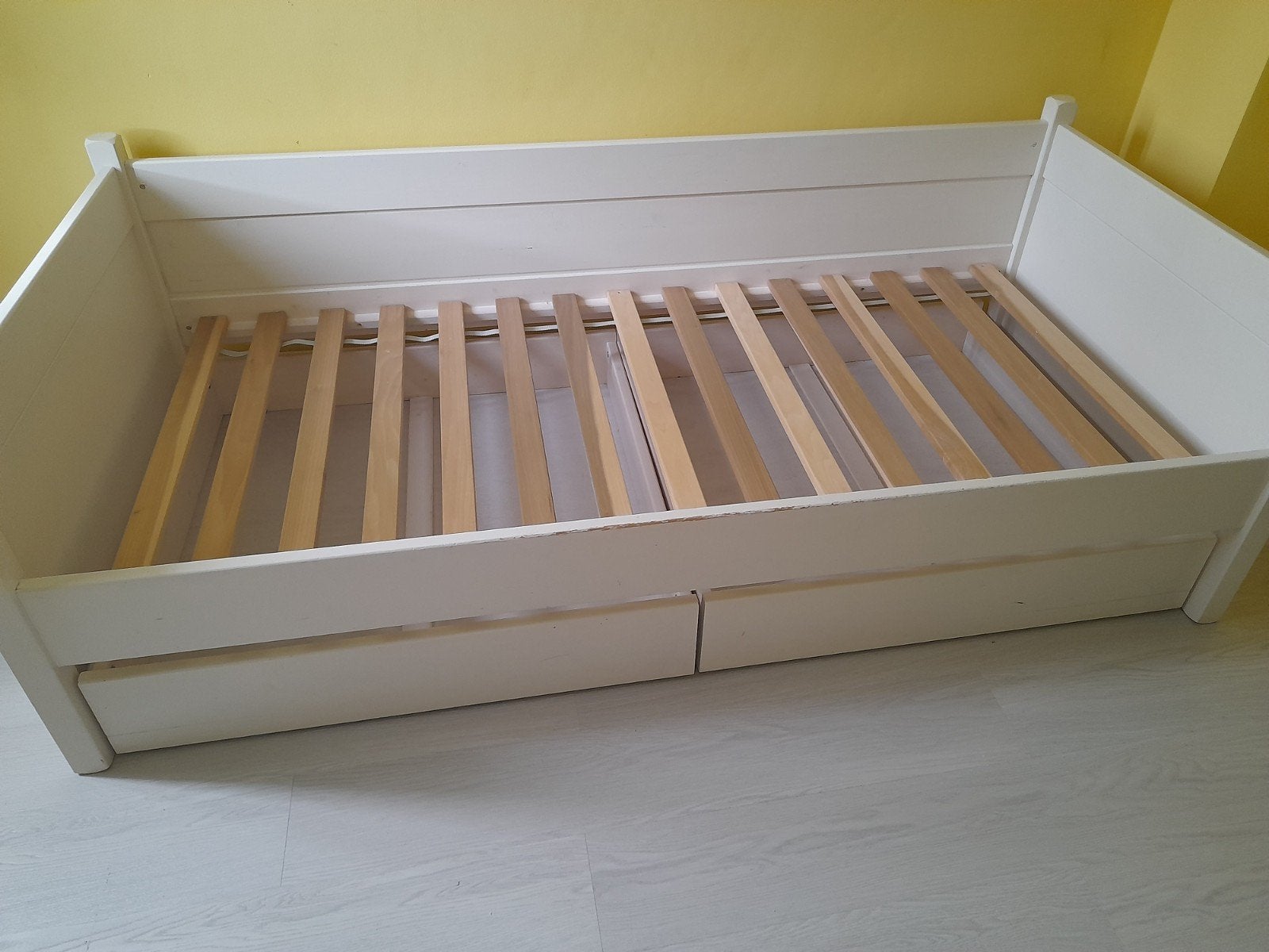 Eenpersoonsbed 90x200cm met lades, Huis en Inrichting, Slaapkamer | Bedden, Ophalen, Gebruikt, 90 cm, Eenpersoons