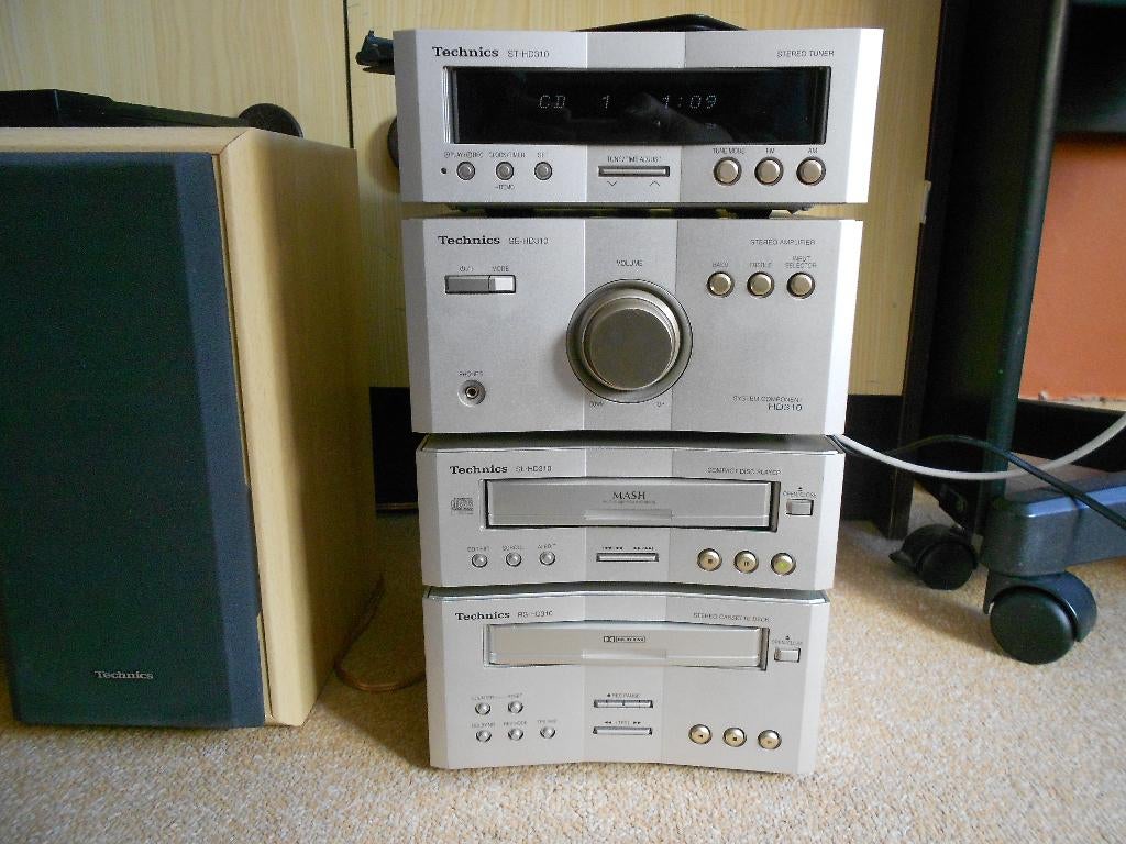 Mooie TECHNICS HD310 mini stereoset, Gebruikt, Tuner of Radio, Microset, Ophalen