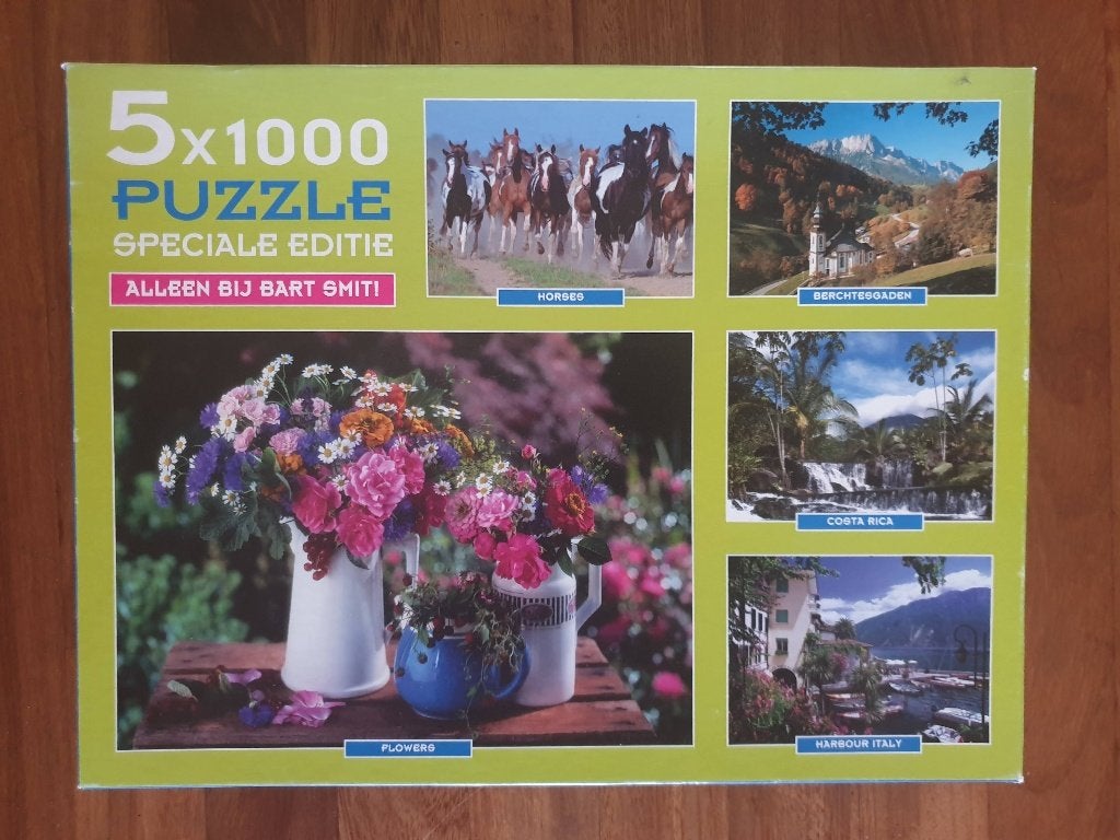 5 puzzels van 1000 stukjes van Bart Smit, Ophalen, Meer dan 1500 stukjes, Nieuw, Legpuzzel