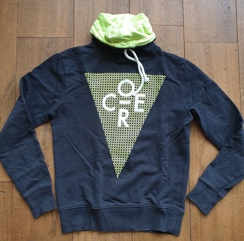 Core by Jack & Jones Zwarte Trui met Neongele Col (S), Zwart, Ophalen of Verzenden, Gedragen, Jack & Jones