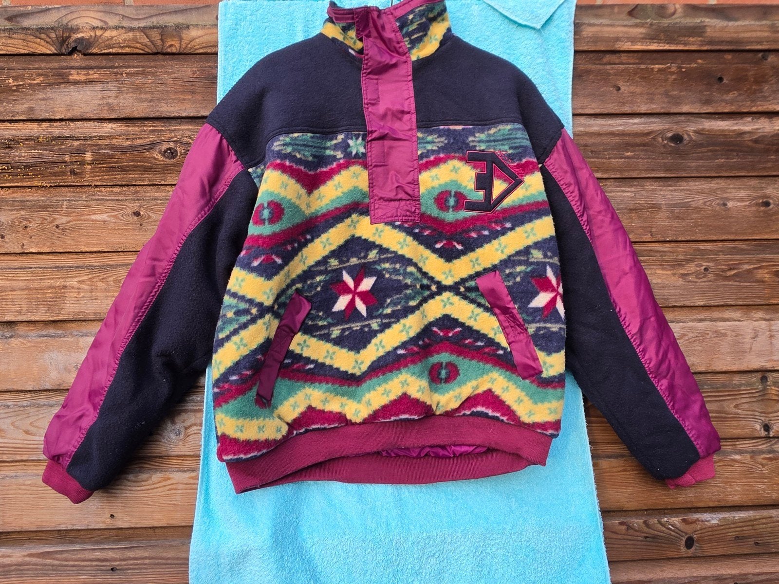 authentieke vintage ski-fleecetrui uit de jaren '80 of '90, Sport en Fitness, Ophalen of Verzenden, Kleding, Overige merken
