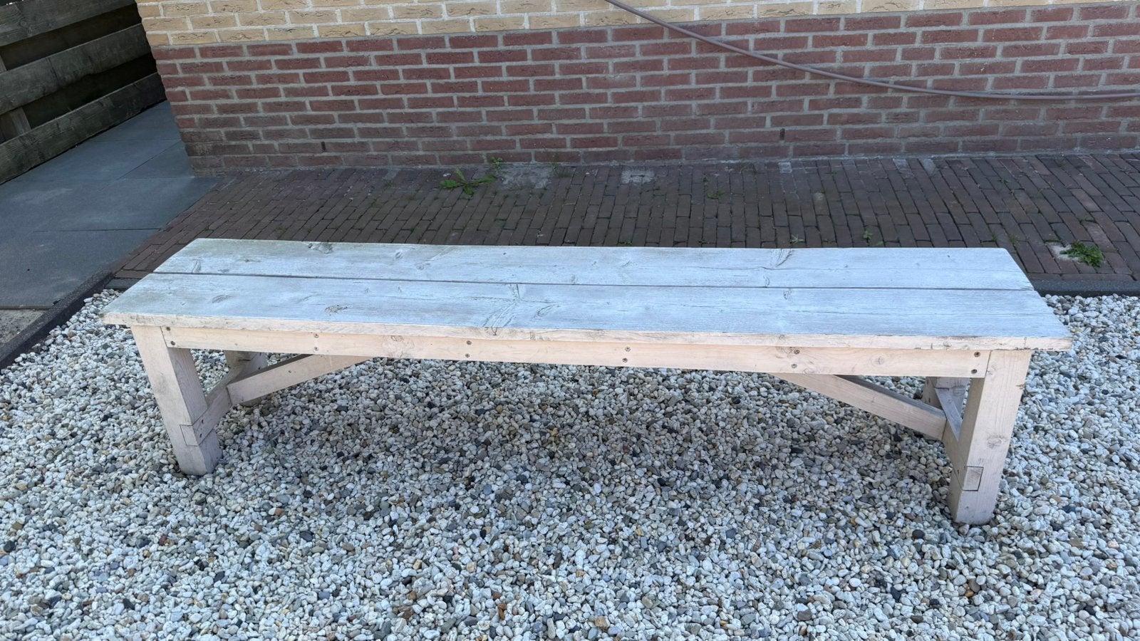 Steigerhout tuinbank, Tuin en Terras, Tuinbanken, Ophalen, Zo goed als nieuw, Hout